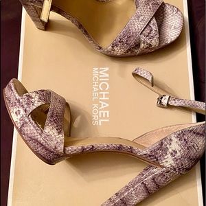 Michael Kors Snakeskin 4 inch heel